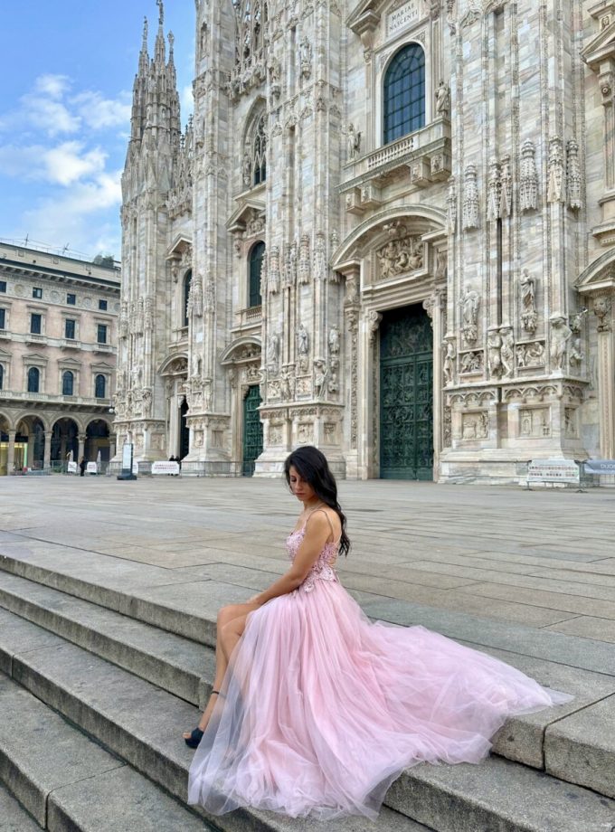 Vestido Tul Largo Abertura