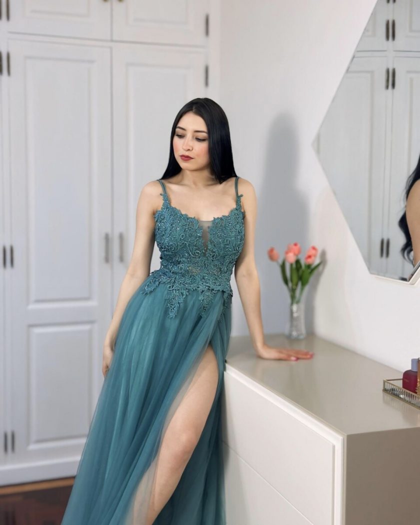 Vestido Tul Largo Abertura - Imagen 33
