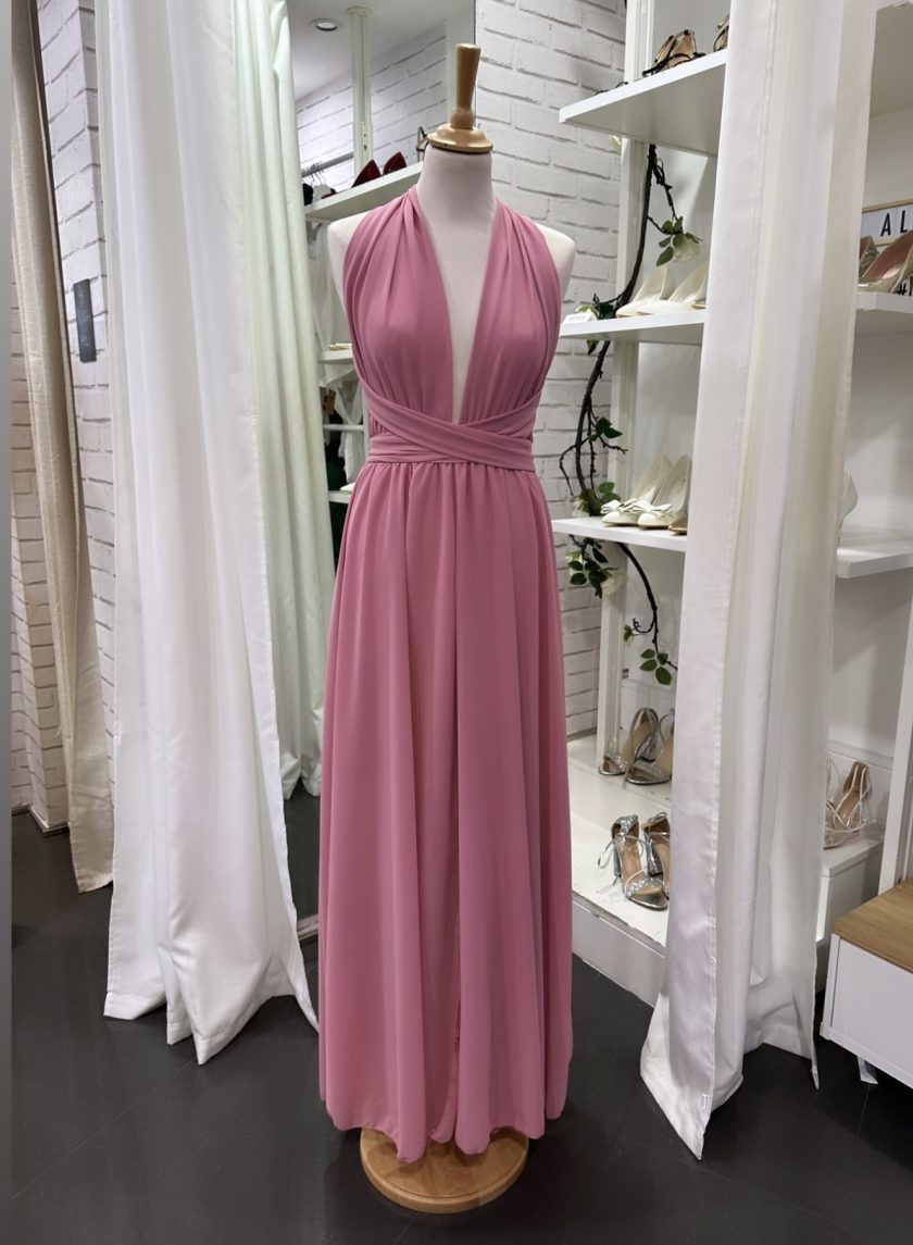 Vestido Multiposición Gasa Abertura