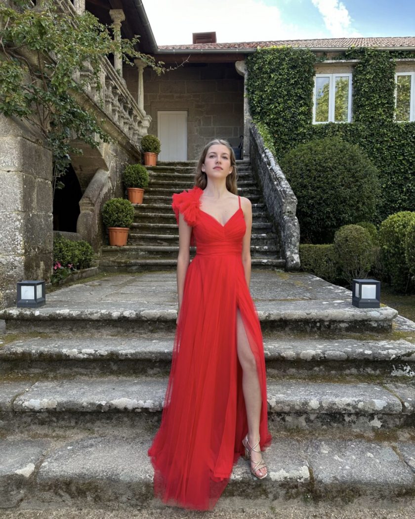 Vestido Tul Abertura Hombro - Imagen 21