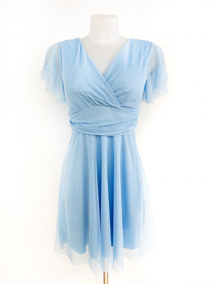 Vestido Tul Mangas Corto