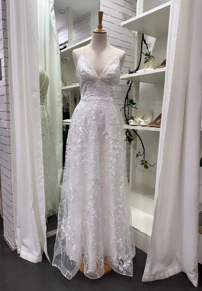 Vestido Novia Encaje Flores - Imagen 6