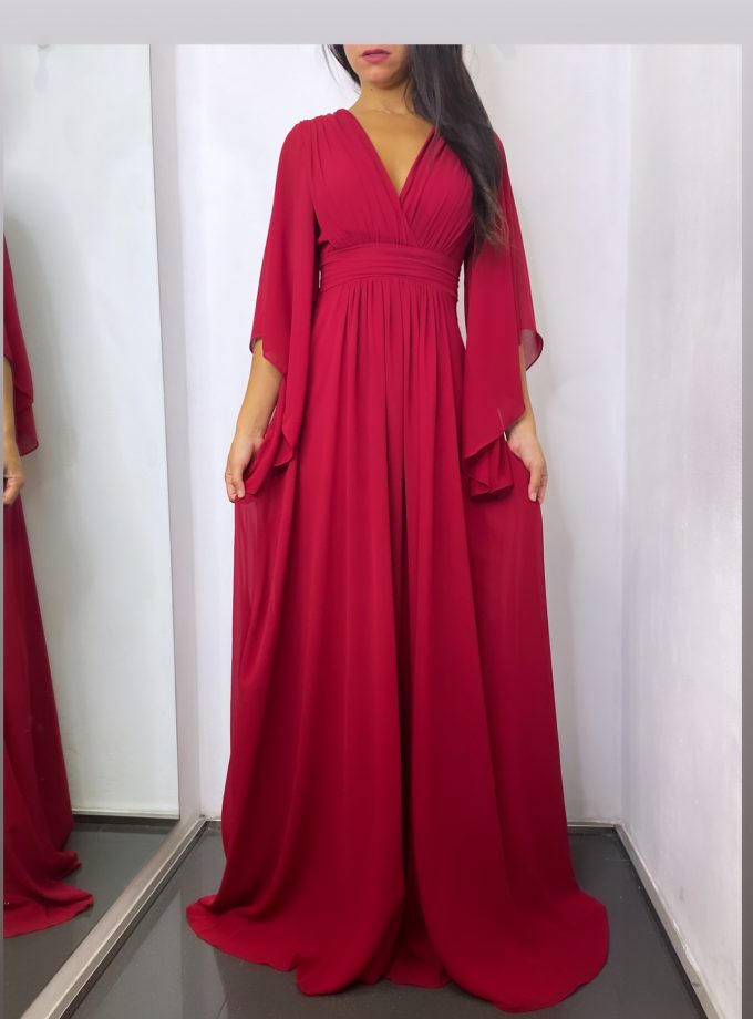 Vestido Gasa Mangas Curvy