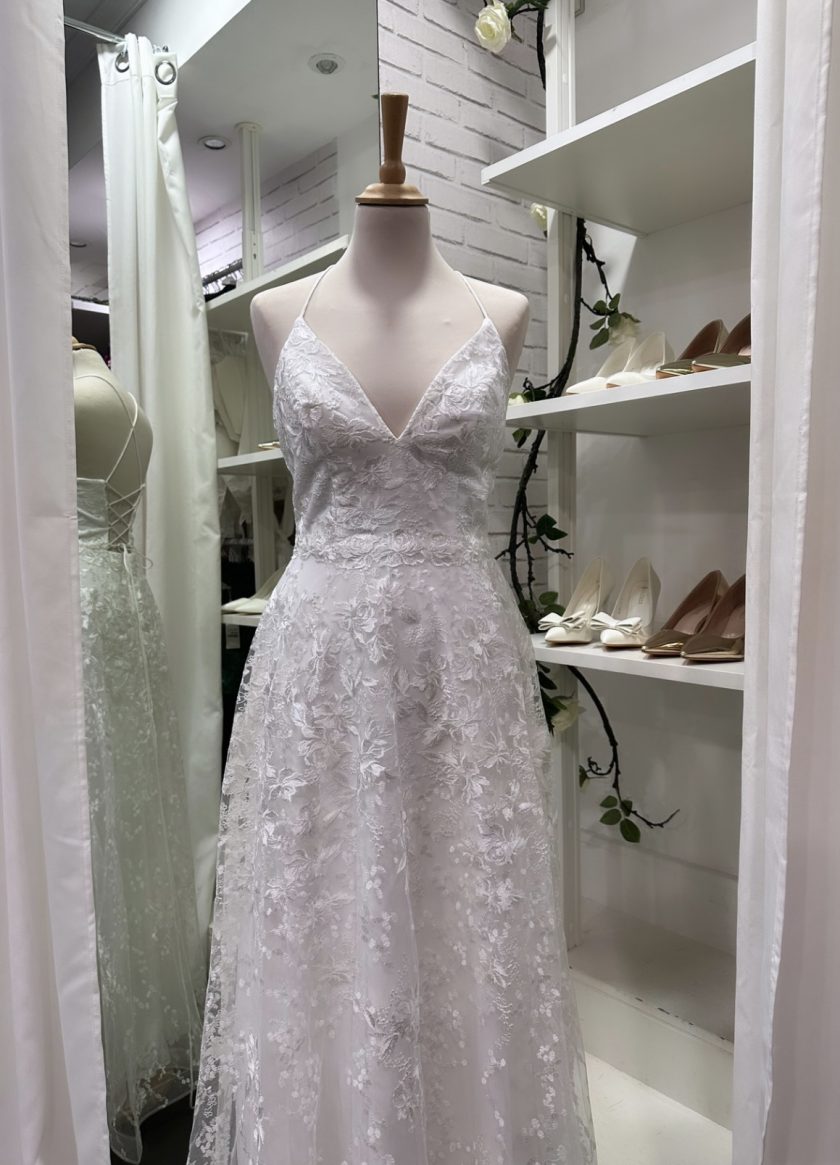 Vestido Novia Encaje Flores - Imagen 10