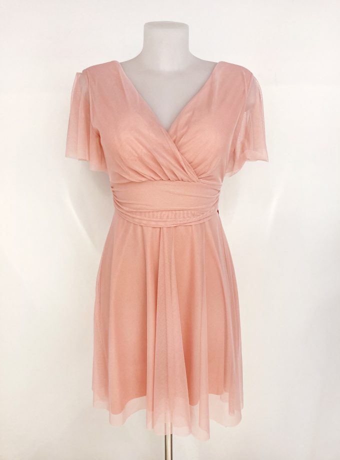 Vestido Tul Mangas Corto