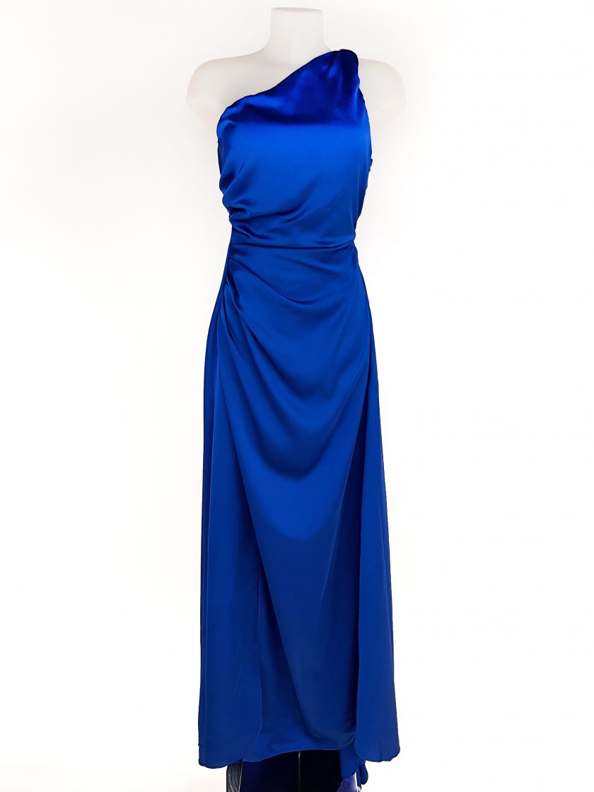 Vestido Asimétrico Seda Cola - Imagen 11