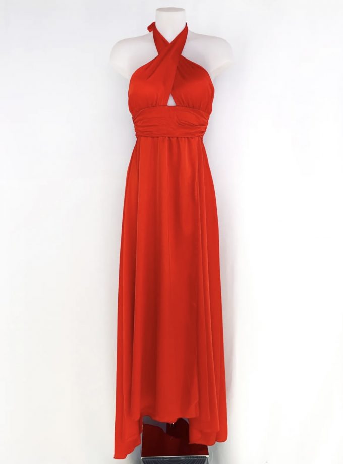 Vestido Seda Pecho Cruzado