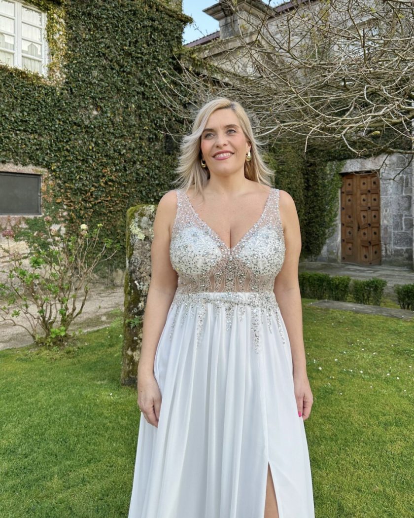 Vestido Novia Princesa transparencias - Imagen 7