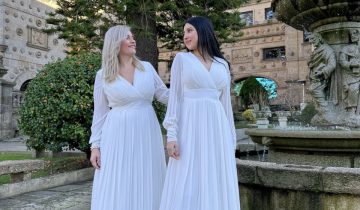 Vestido Tablas Espalda Novia