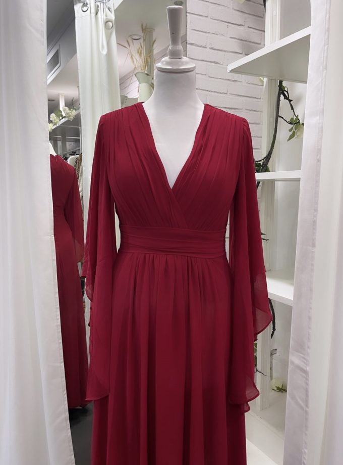 Vestido Gasa Mangas Curvy