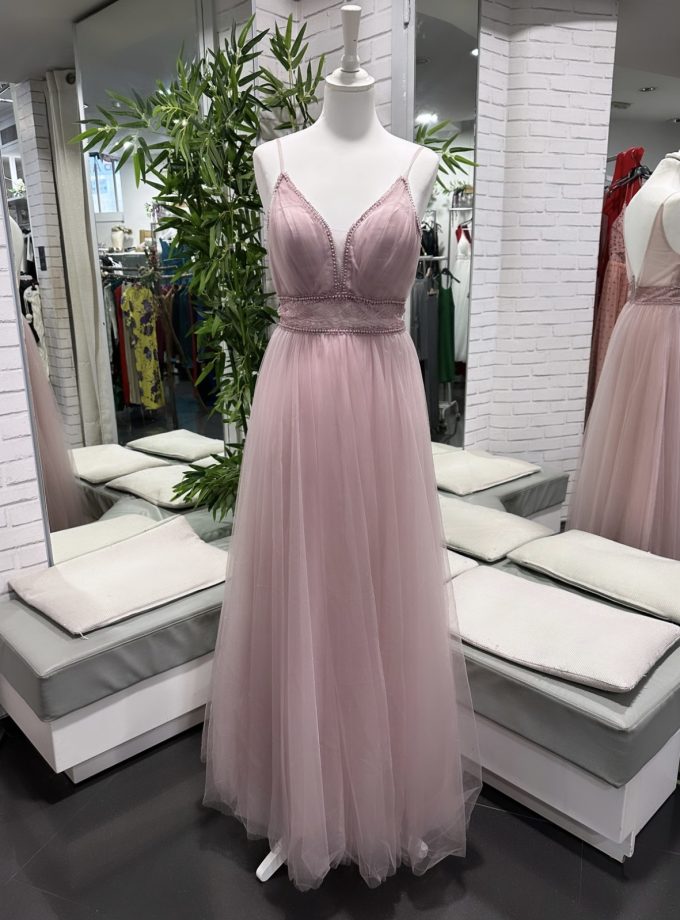 Vestido Tul Encaje Cintura