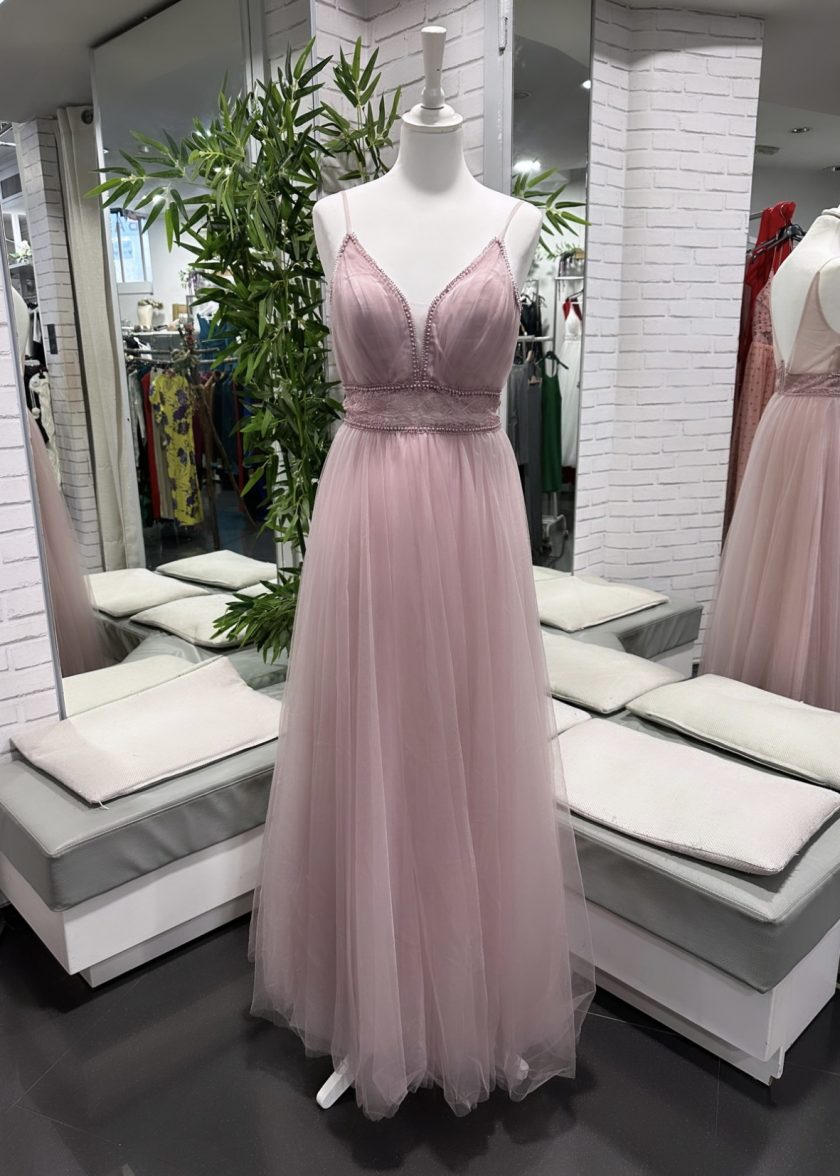 Vestido Tul Encaje Cintura - Imagen 6