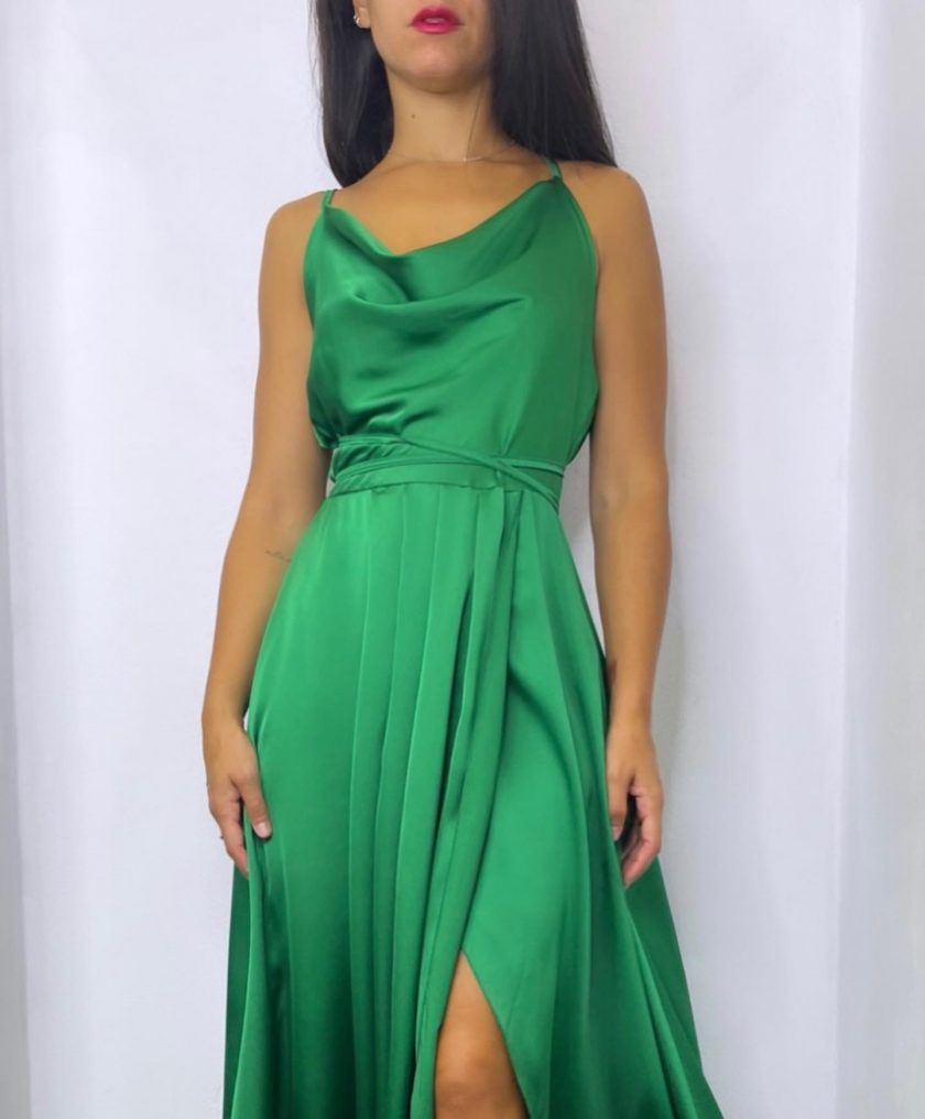 Vestido Seda Pliegues - Imagen 4