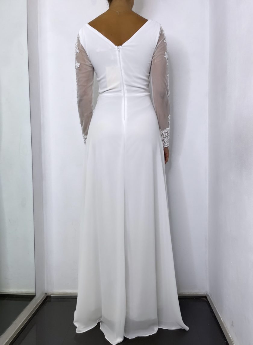 Vestido Dama Mangas Novia