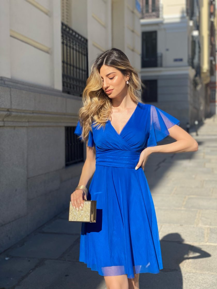 Vestido Tul Mangas Corto - Imagen 20