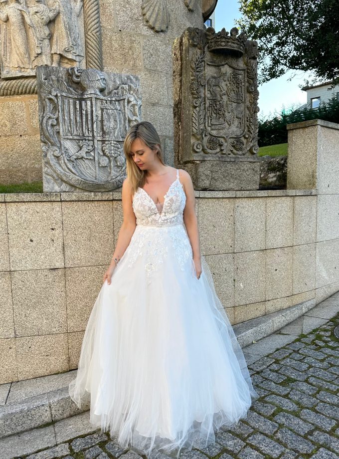 Vestido Novia Tul Tirantes
