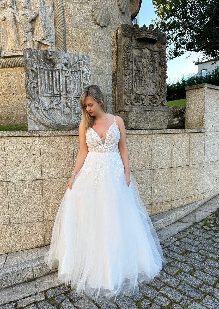 Vestido Novia Tul Tirantes - Imagen 4