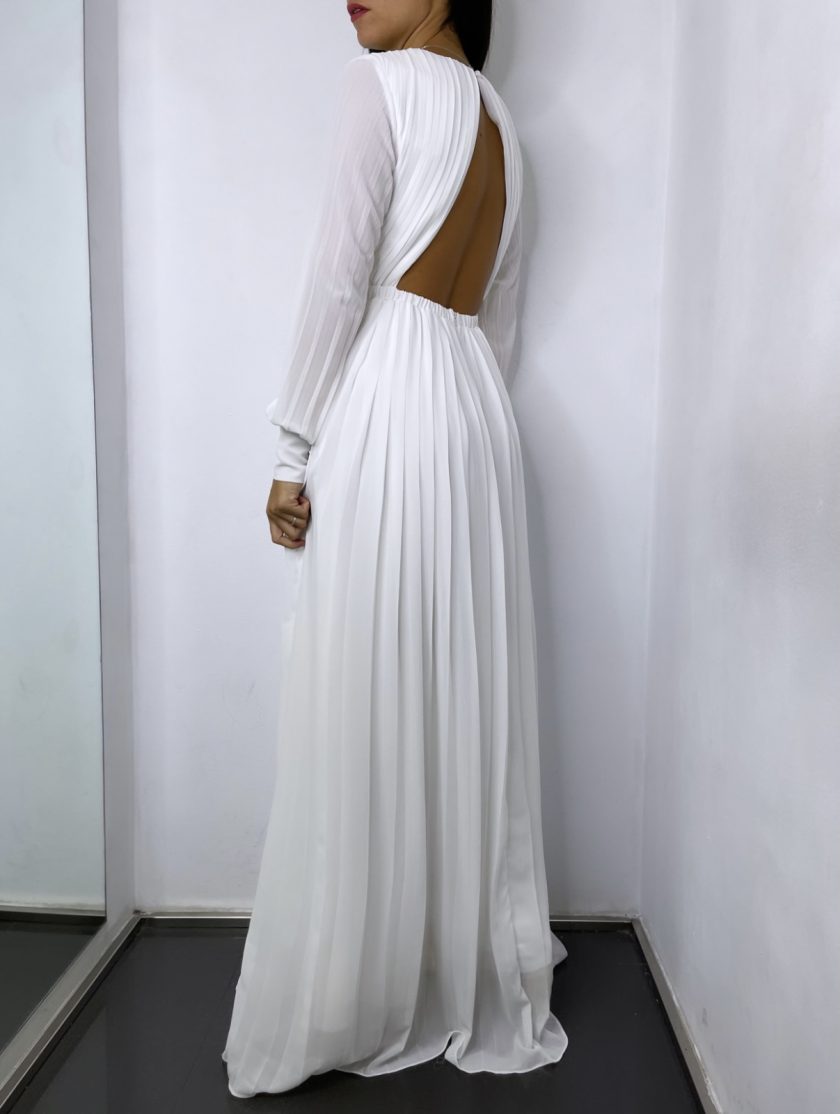 Vestido Tablas Espalda Novia
