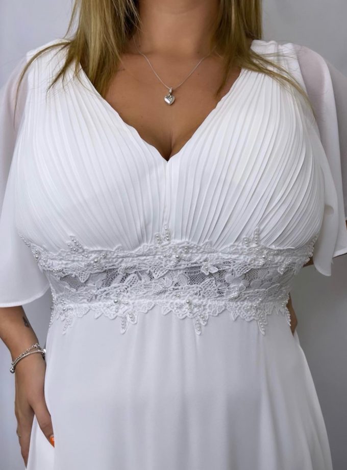 Vestido Curvy Cintura Encaje Novia