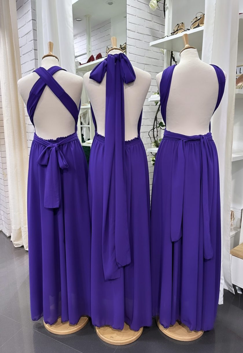 Vestido Multiposición Gasa Abertura