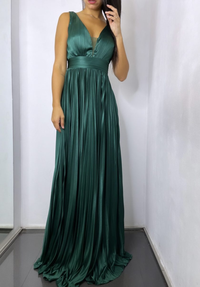 Vestido Seda Plisado - Imagen 4