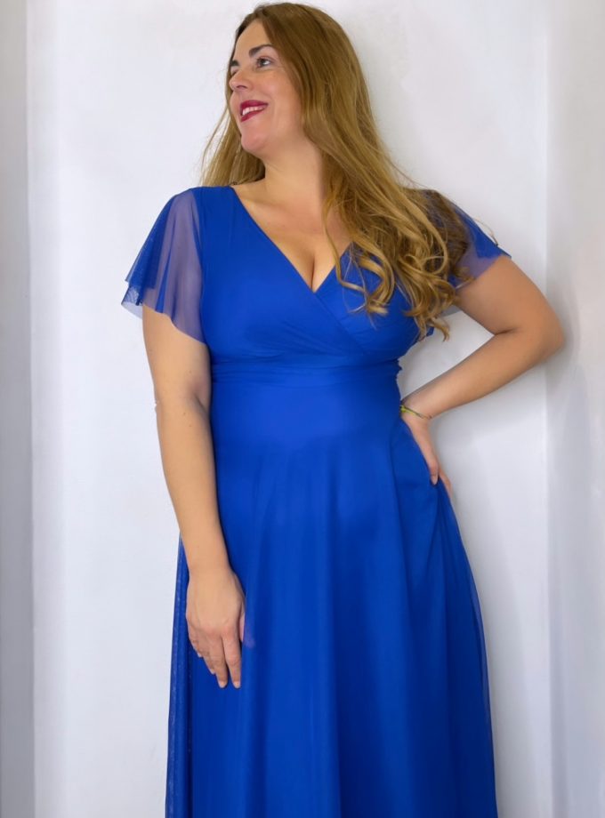 Vestido Tul Basic Mangas