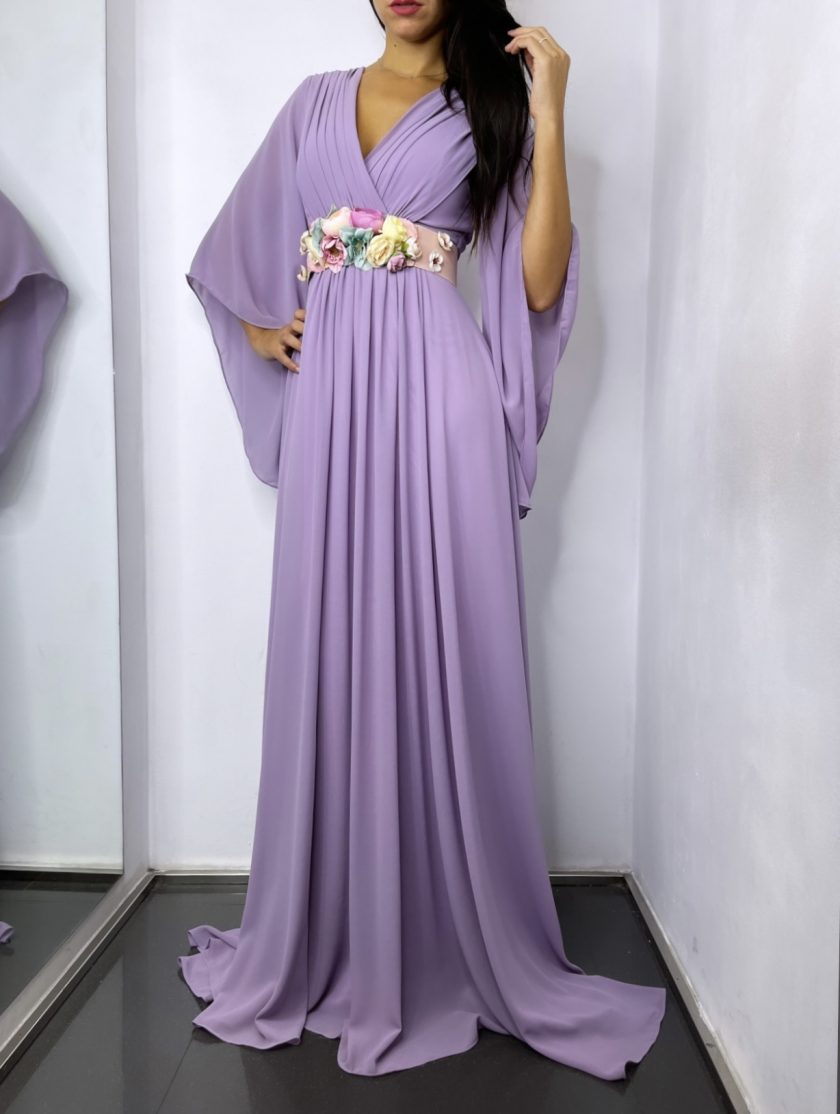 Vestido Gasa Mangas - Imagen 8