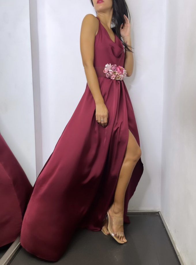 Vestido Seda Pliegues