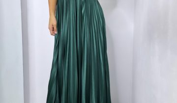 Vestido Seda Plisado