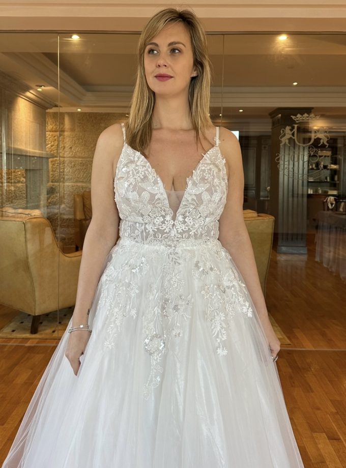 Vestido Novia Tul Tirantes
