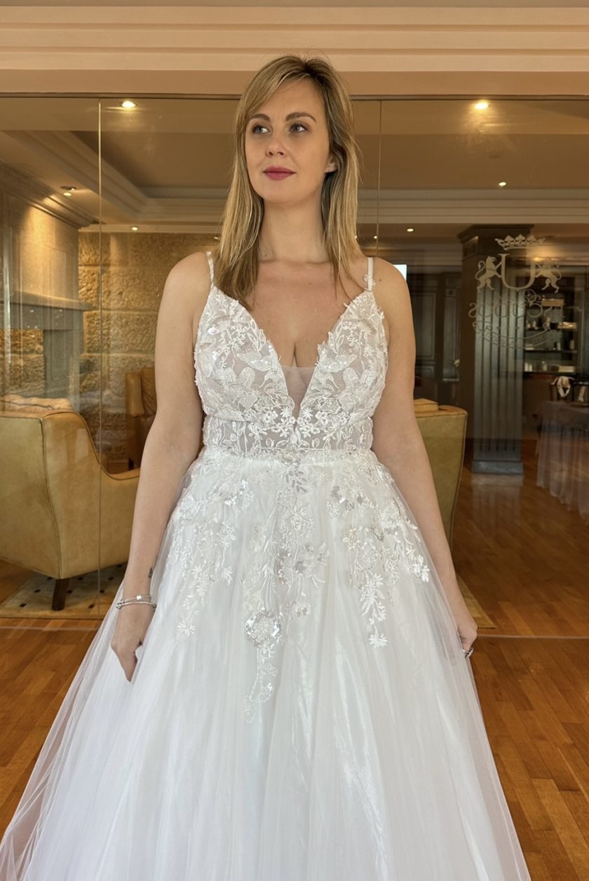 Vestido Novia Tul Tirantes