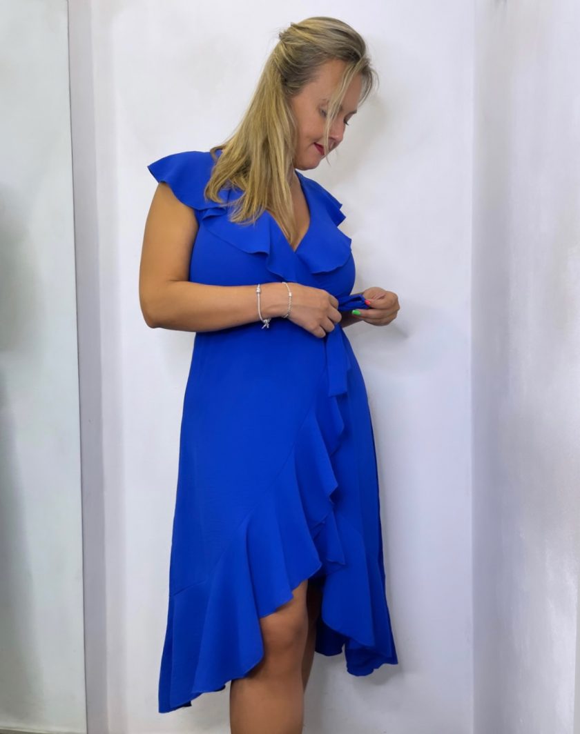 Vestido Volantes Abertura - Imagen 8