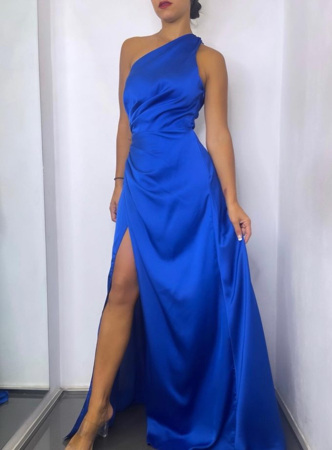 Vestido Asimétrico Seda Cola