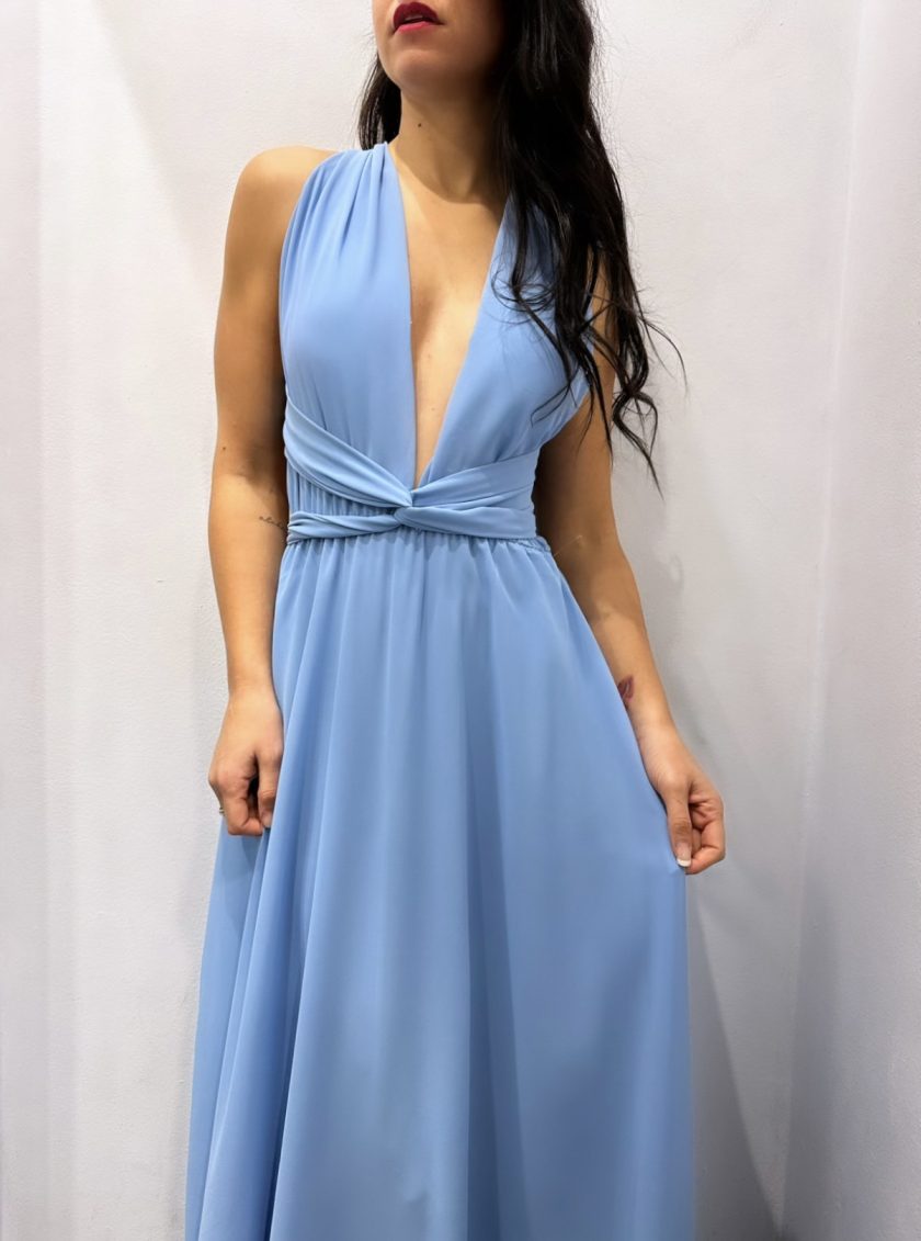 Vestido Multiposición Gasa Abertura