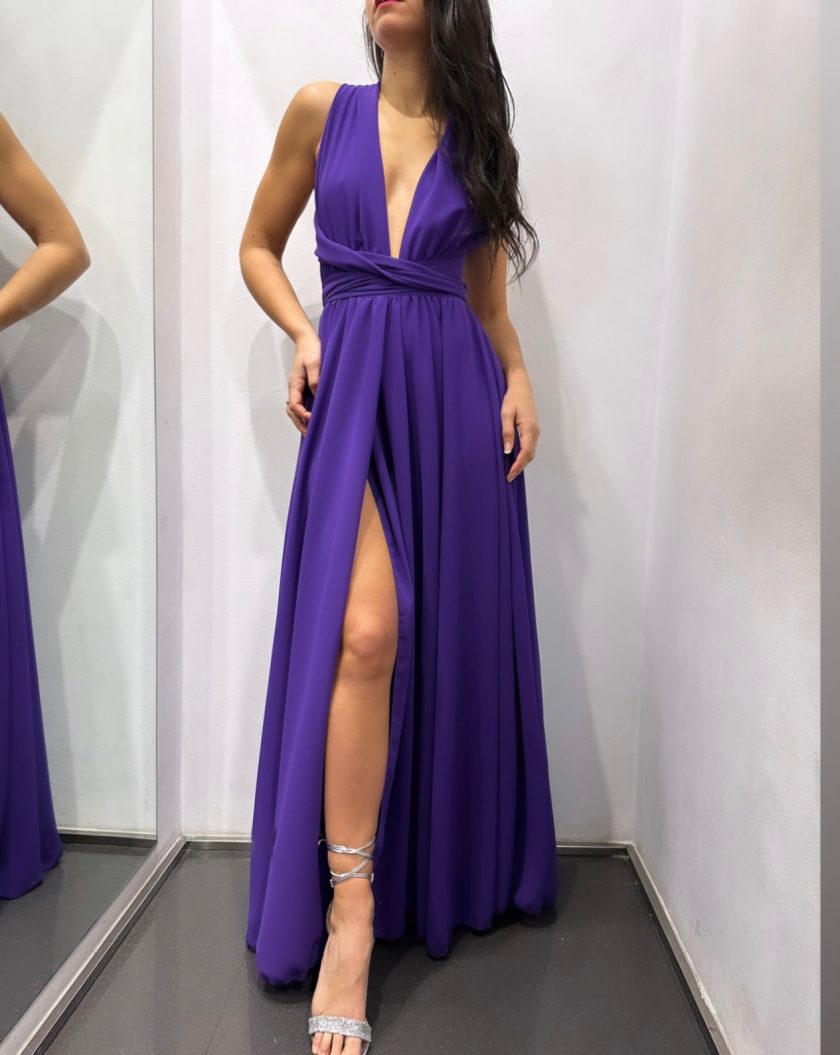 Vestido Multiposición Gasa Abertura