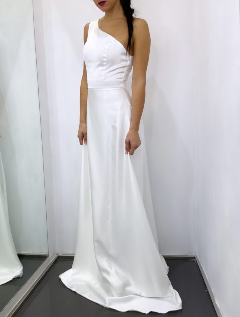 Vestido Verona Asimétrico Novia - Imagen 2