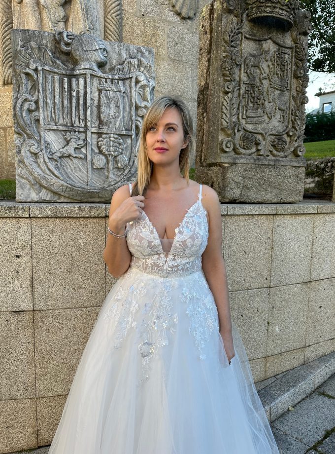Vestido Novia Tul Tirantes