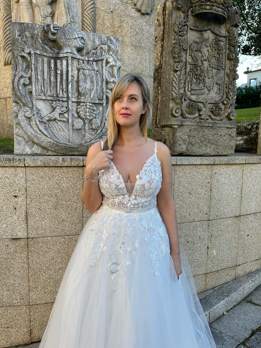 Vestido Novia Tul Tirantes - Imagen 3