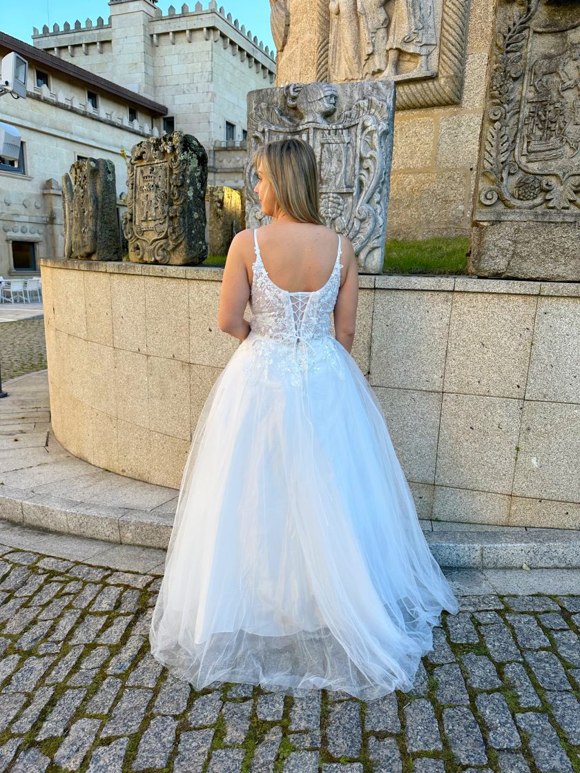 Vestido Novia Tul Tirantes - Imagen 2