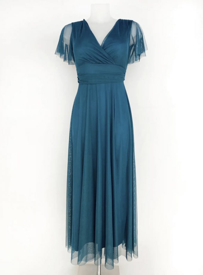 Vestido Tul Basic Mangas