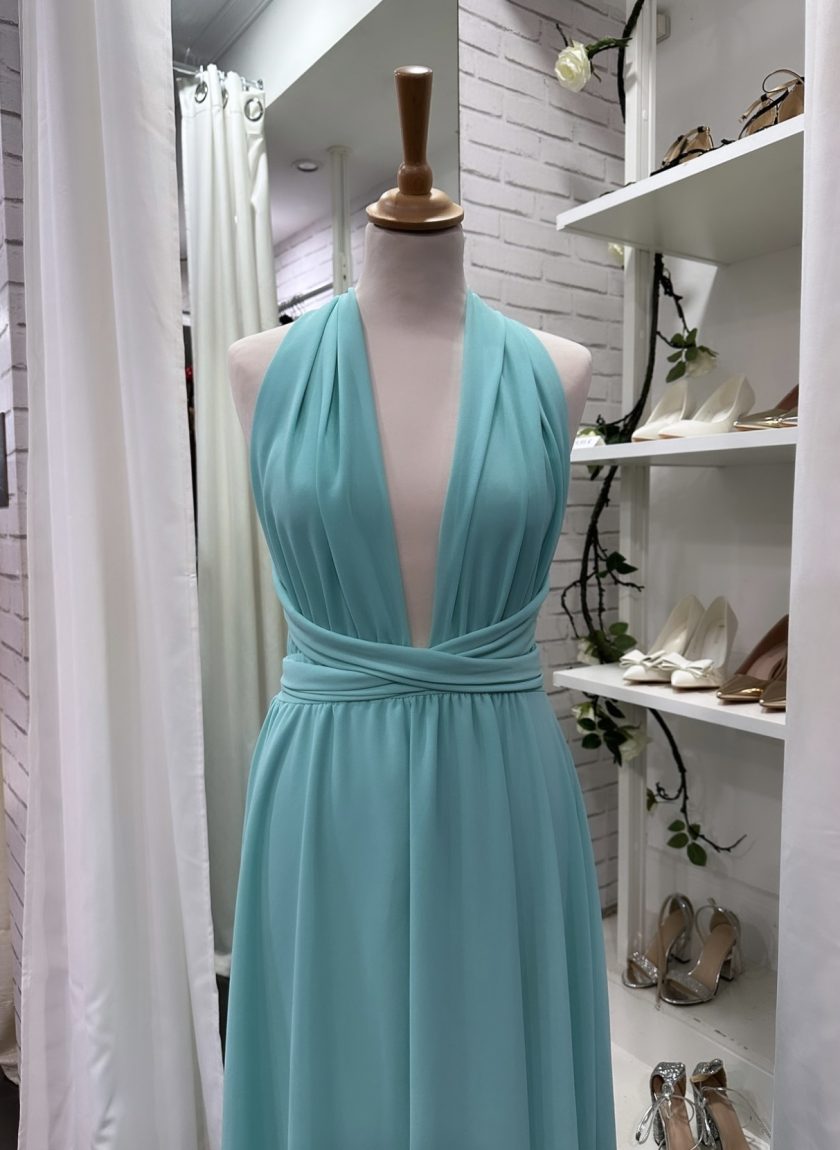 Vestido Multiposición Gasa Abertura