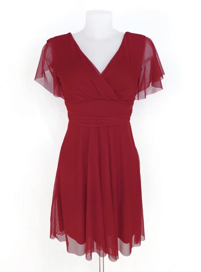 Vestido Tul Mangas Corto