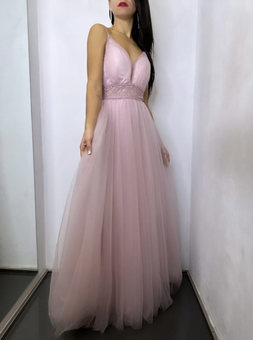 Vestido Tul Encaje Cintura - Imagen 3