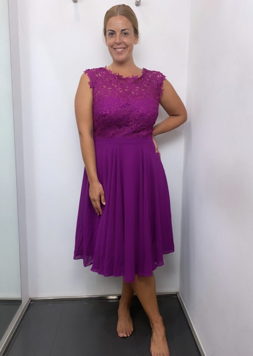 Vestido Encaje Corto Curvy - Imagen 12