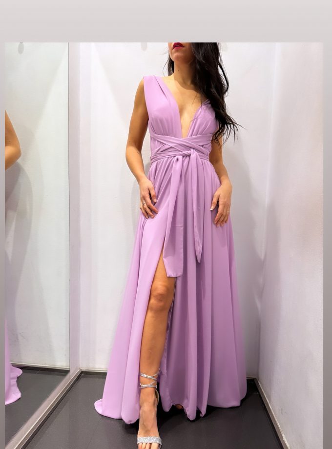 Vestido Multiposición Gasa Abertura