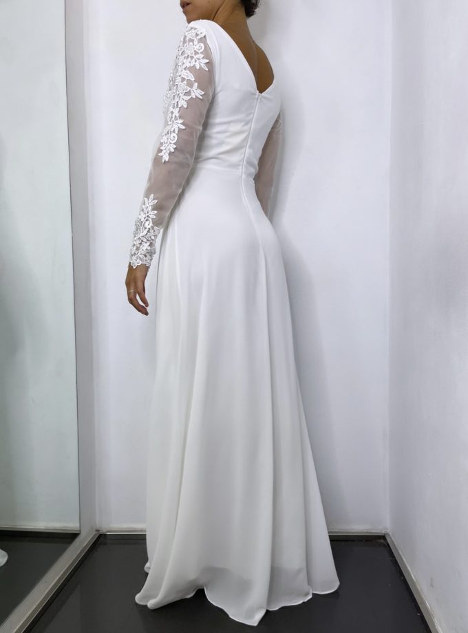 Vestido Dama Mangas Novia