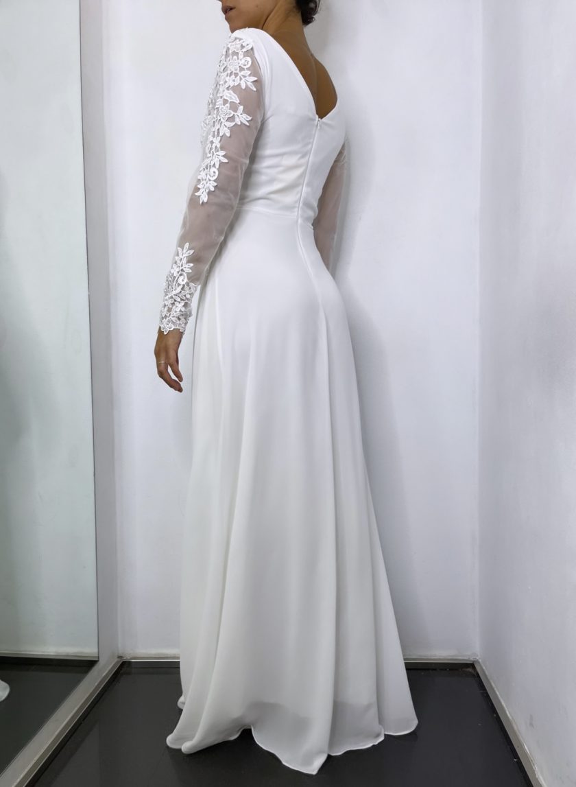 Vestido Dama Mangas Novia