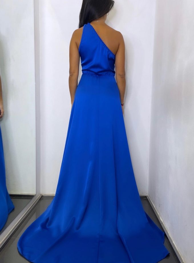 Vestido Asimétrico Seda Cola