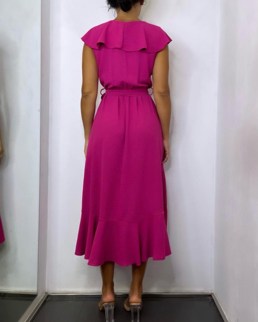 Vestido Volantes Abertura - Imagen 4