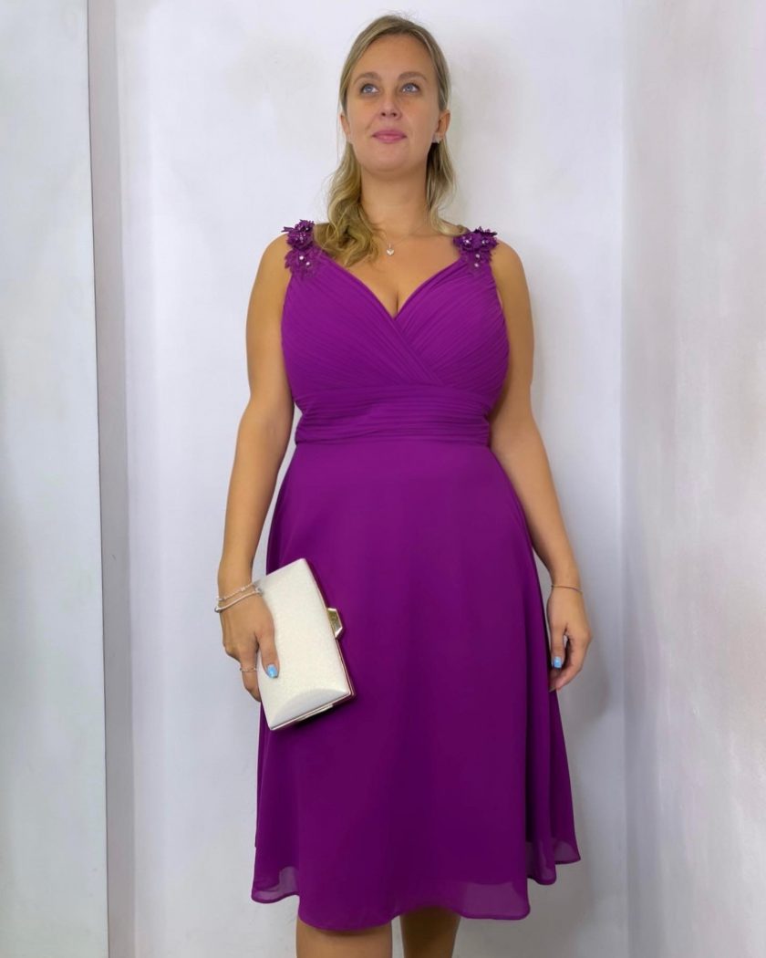Vestido Curvy Pétalos Corto - Imagen 10